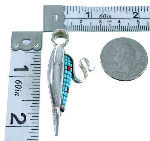 Multicolor Turquoise Corn Southwestern Pendant PS58649